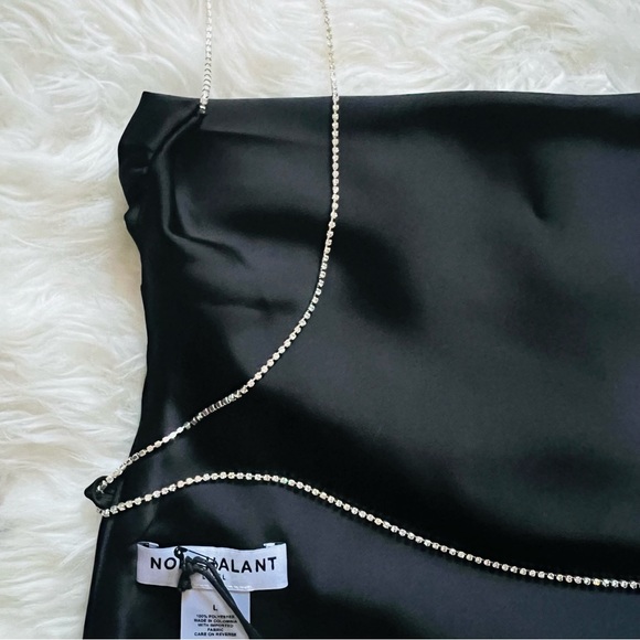 New! NONCHALANT LABEL Camm Open-Back Crystal Embellished Crop Top - Picture 15 of 16